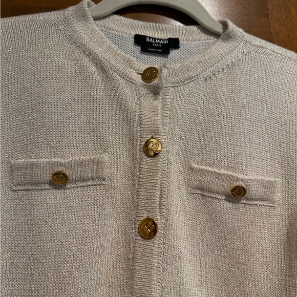 Balmain girls size 12 Cardigan with Gold Buttons - Picture 3 of 4